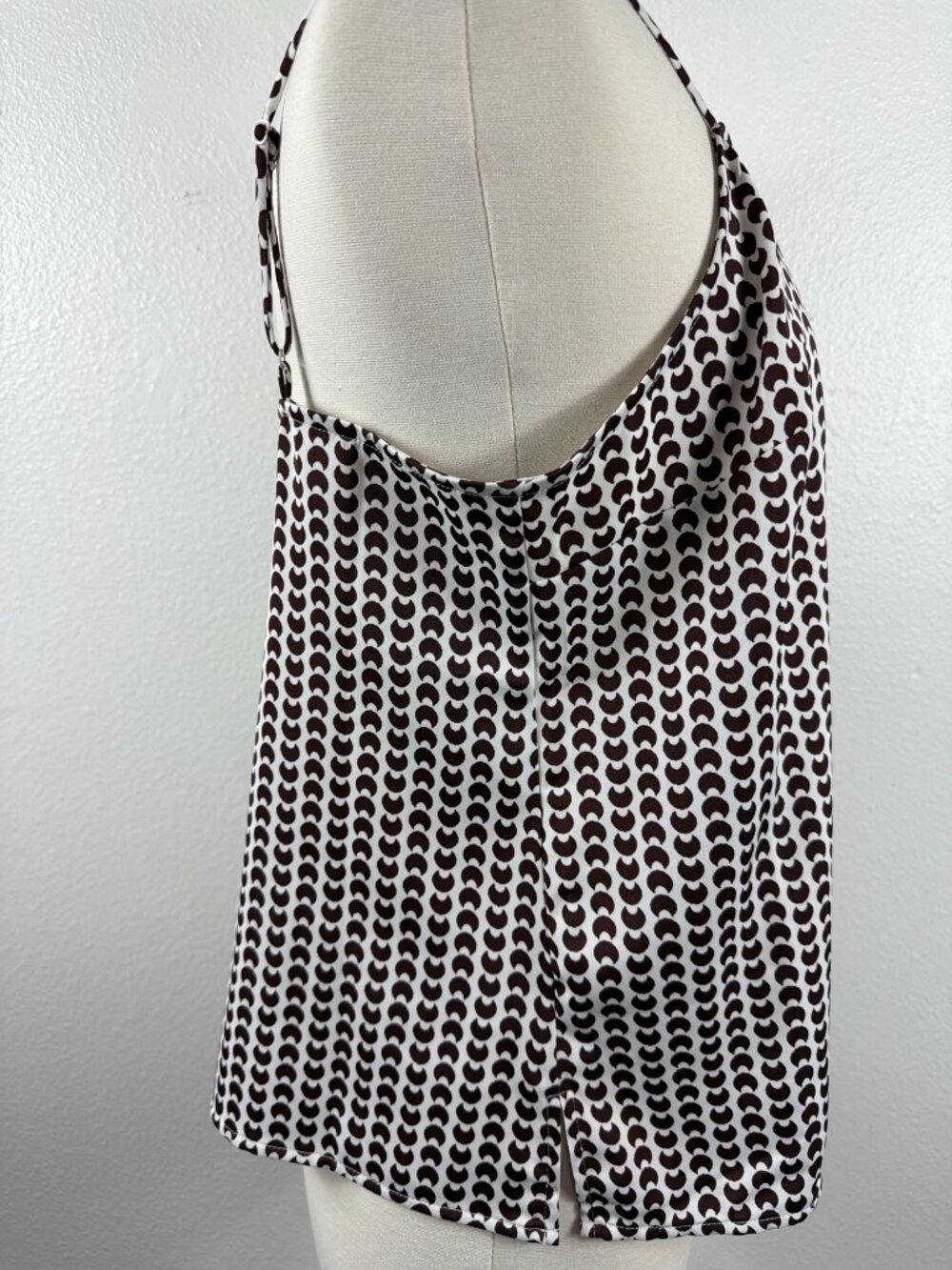 A New Day Size L Brown White Geometric Print Cami Tank Top - Picture 7 of 12